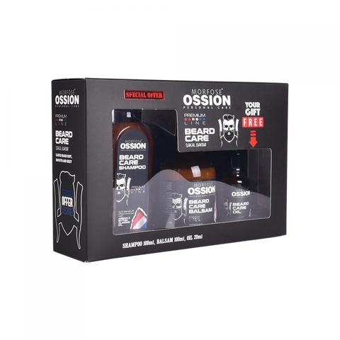 Morfose Ossion Beard Care 3er Set (Shampoo + Balsam + Oil)