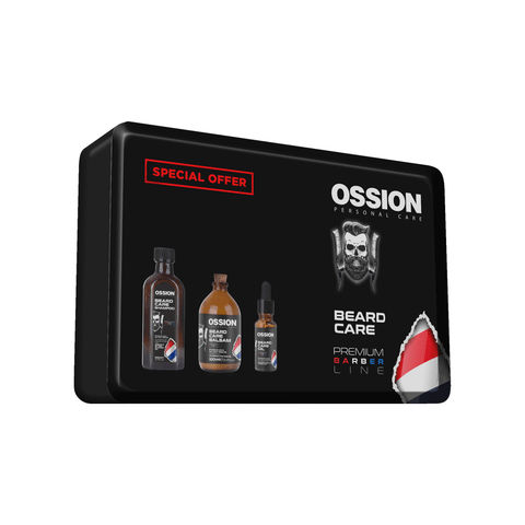 Ossion Barber Line Beard Care Set Shampoo Serum Öl