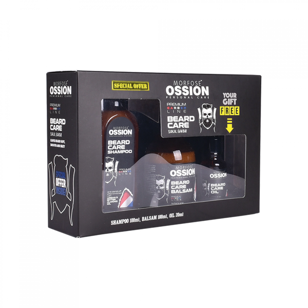 Morfose Ossion Beard Care 3er Set (Shampoo + Serum + Oil)